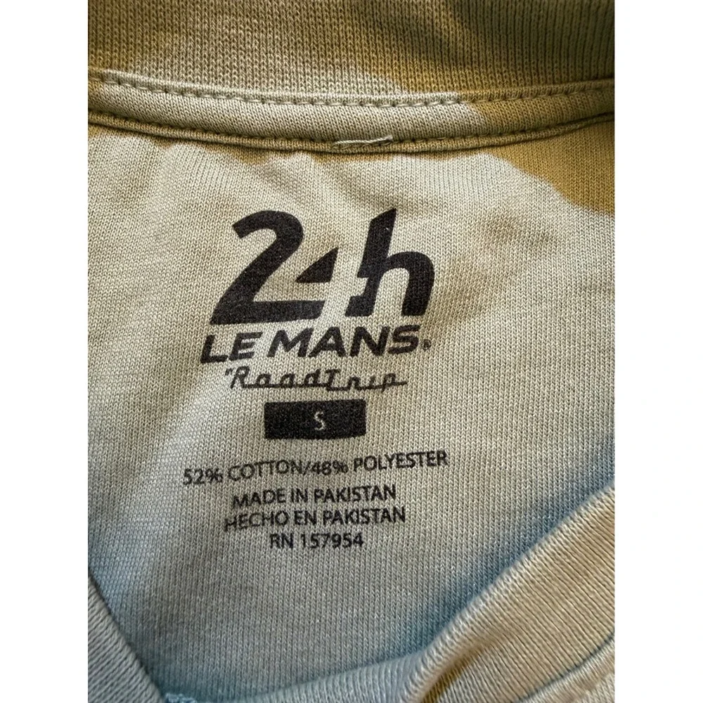 24h Le Mans Road Trip Graphic T-Shirt Sage Green Race Car Small